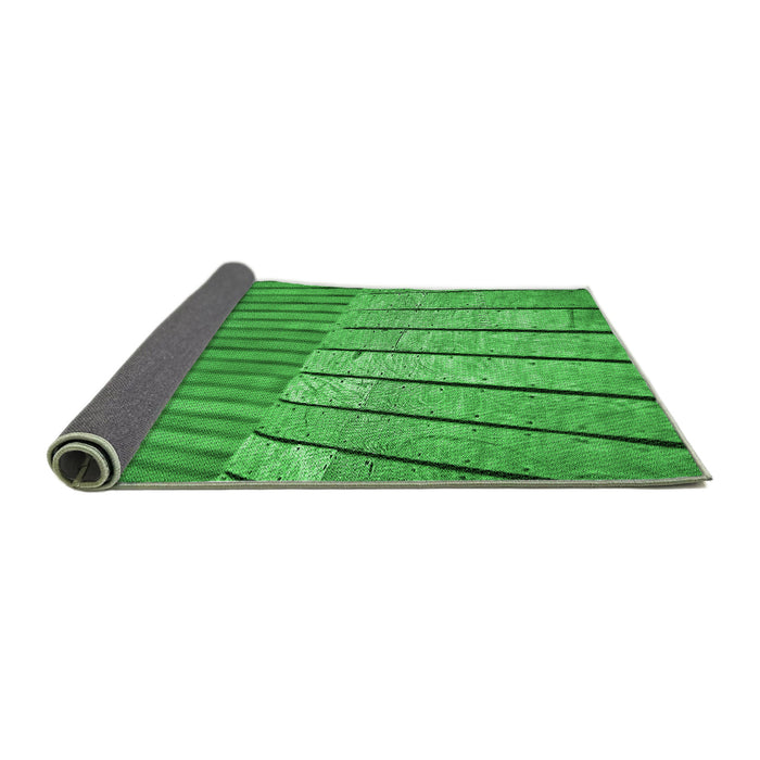 Thickness of Patterned Neon Green Rug, pat2016grn