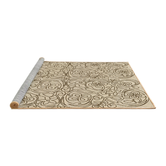 Sideview of Machine Washable Transitional Wheat Beige Rug, wshpat2018brn