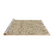 Sideview of Machine Washable Transitional Wheat Beige Rug, wshpat2018brn