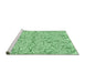 Sideview of Machine Washable Transitional Mint Green Rug, wshpat2018grn