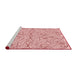 Sideview of Machine Washable Transitional Red Rug, wshpat2018rd