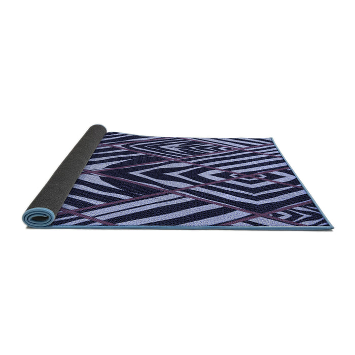 Thickness of Patterned Night Blue Rug, pat2019blu