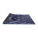 Thickness of Patterned Night Blue Rug, pat2019blu