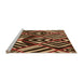 Sideview of Machine Washable Transitional Peru Brown Rug, wshpat2019org