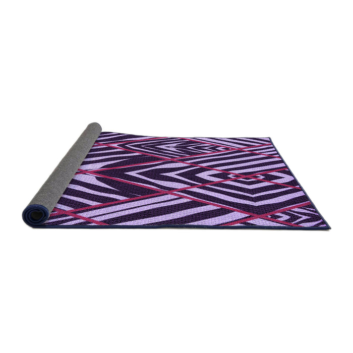 Thickness of Patterned Dark Purple Rug, pat2019pur