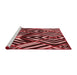 Sideview of Machine Washable Transitional Maroon Red Rug, wshpat2019rd