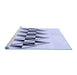 Sideview of Machine Washable Transitional Lavender Blue Rug, wshpat202blu