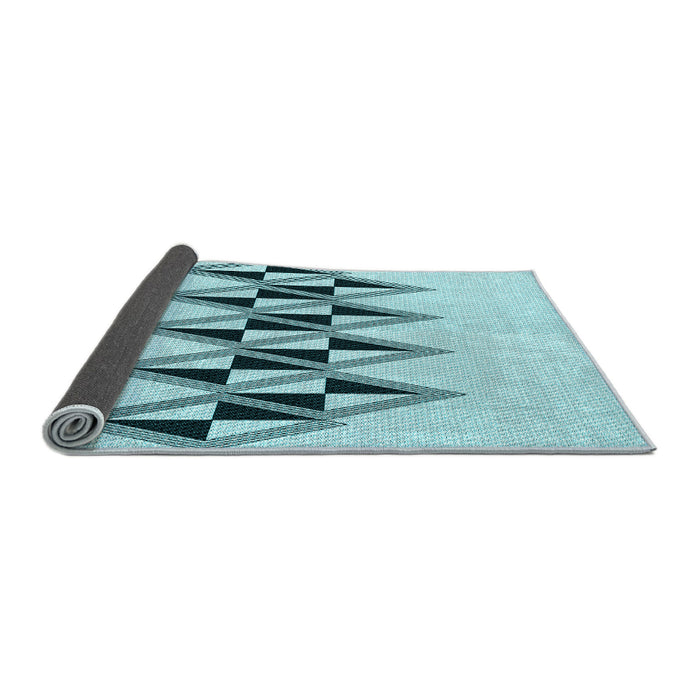 Thickness of Patterned Seafoam Green Rug, pat202lblu