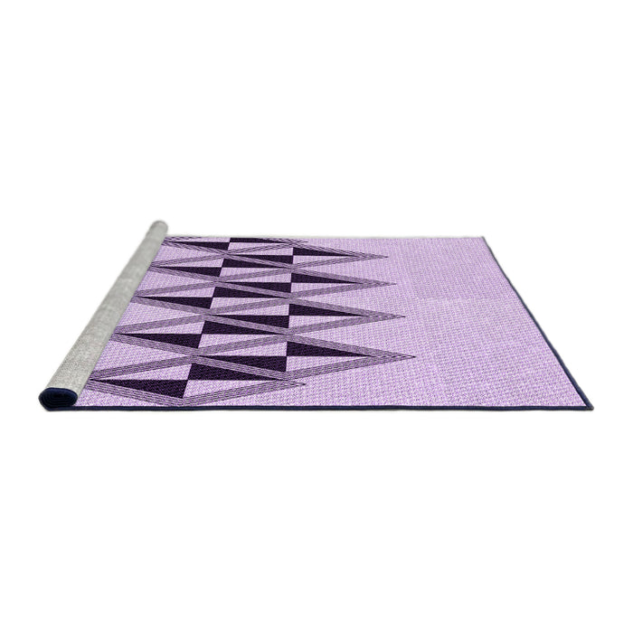 Sideview of Machine Washable Transitional Lilac Purple Rug, wshpat202pur