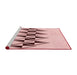 Sideview of Machine Washable Transitional Pink Rug, wshpat202rd