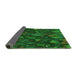 Thickness of Patterned Dark Forest Green Rug, pat2020grn