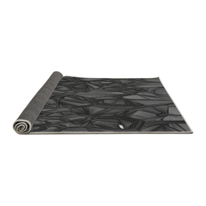 Thickness of Patterned Charcoal Black Rug, pat2020gry