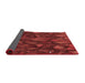 Thickness of Patterned Cranberry Red Rug, pat2020rd