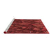 Sideview of Machine Washable Transitional Cranberry Red Rug, wshpat2020rd