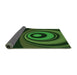 Thickness of Patterned Dark Lime Green Rug, pat2021grn