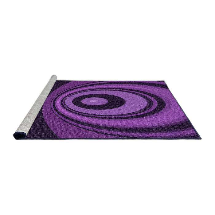 Sideview of Machine Washable Transitional Purple Rug, wshpat2021pur