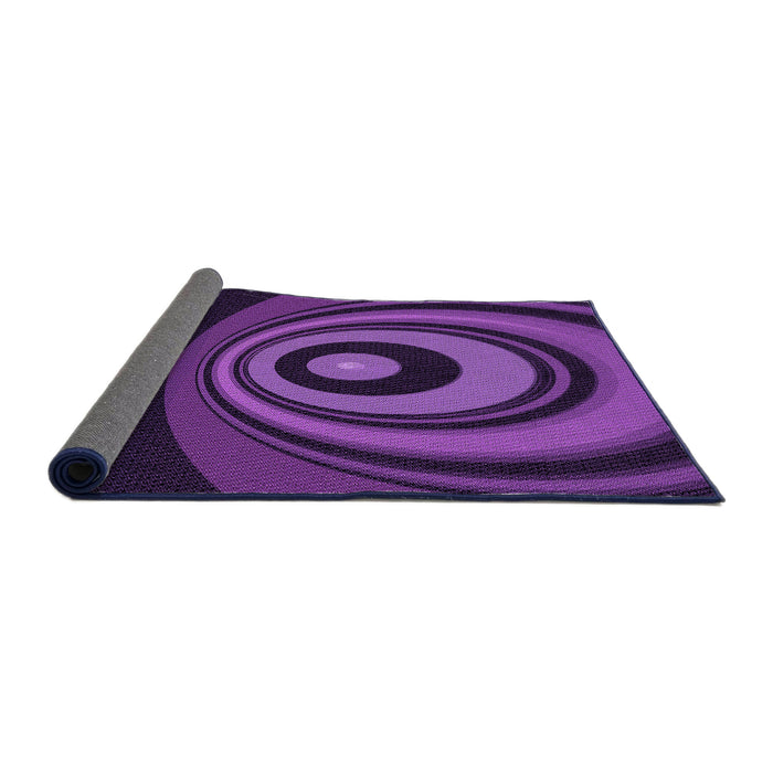Thickness of Patterned Purple Rug, pat2021pur