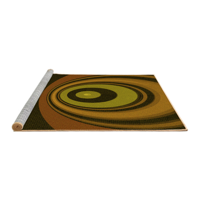 Sideview of Machine Washable Transitional Night Red Rug, wshpat2021yw