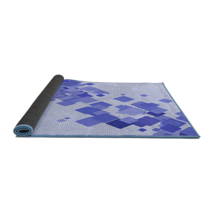 Thickness of Patterned Blue Rug, pat2022blu