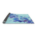 Thickness of Patterned Blue Rug, pat2022lblu