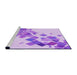 Sideview of Machine Washable Transitional Blossom Pink Rug, wshpat2022pur