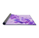 Thickness of Patterned Blossom Pink Rug, pat2022pur