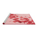 Sideview of Machine Washable Transitional Pink Rug, wshpat2022rd