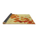 Thickness of Patterned Neon Orange Rug, pat2022yw