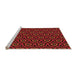 Sideview of Machine Washable Transitional Red Brown Rug, wshpat2023org