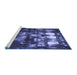 Sideview of Machine Washable Transitional Light Slate Blue Rug, wshpat2024blu