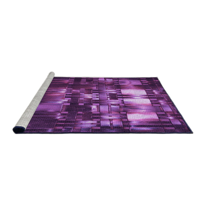 Sideview of Machine Washable Transitional Purple Rug, wshpat2024pur