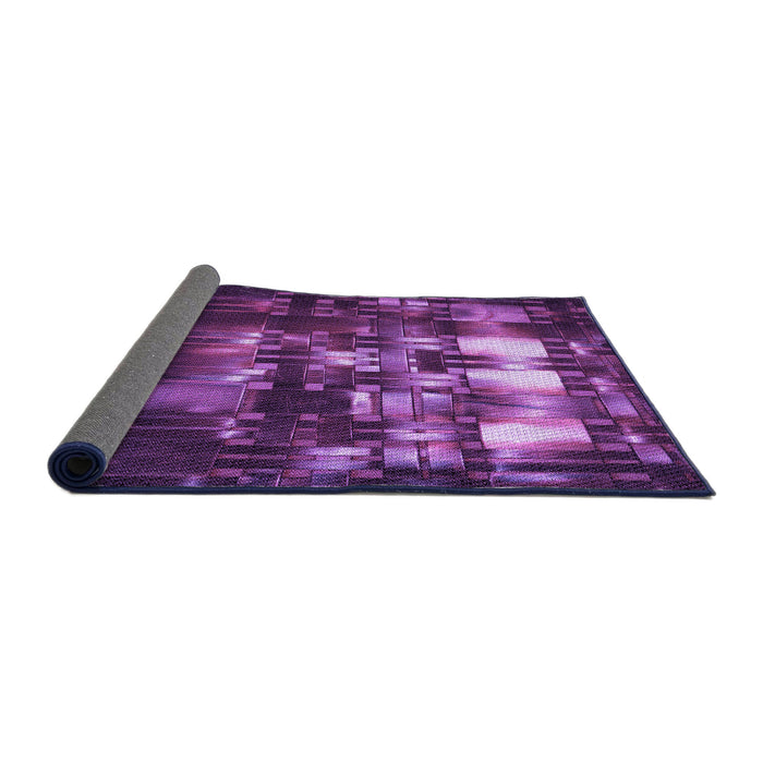 Thickness of Patterned Purple Rug, pat2024pur