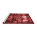 Sideview of Machine Washable Transitional Red Rug, wshpat2024rd