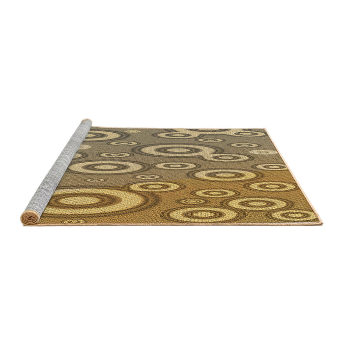 Sideview of Machine Washable Transitional Oak Brown Rug, wshpat2025brn