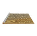 Sideview of Machine Washable Transitional Oak Brown Rug, wshpat2025brn