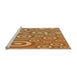 Sideview of Machine Washable Transitional Mahogany Brown Rug, wshpat2025org