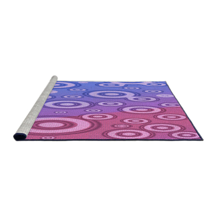 Sideview of Machine Washable Transitional Dark Orchid Purple Rug, wshpat2025pur