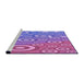 Sideview of Machine Washable Transitional Dark Orchid Purple Rug, wshpat2025pur