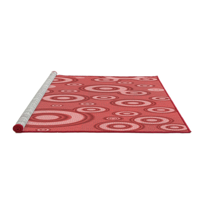 Sideview of Machine Washable Transitional Red Rug, wshpat2025rd