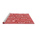 Sideview of Machine Washable Transitional Red Rug, wshpat2025rd