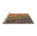 Sideview of Machine Washable Transitional Bronze Brown Rug, wshpat2026brn