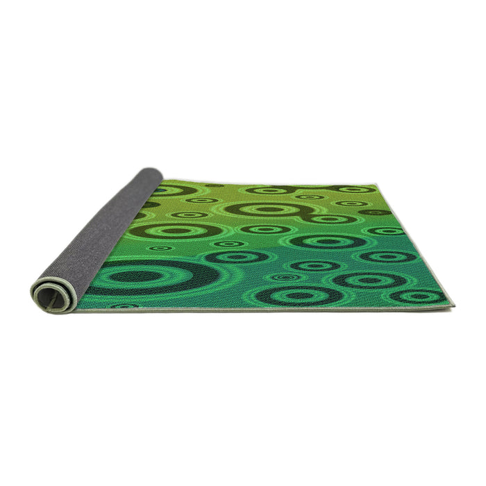 Thickness of Patterned Green Rug, pat2026grn