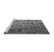 Sideview of Machine Washable Transitional Dark Gray Rug, wshpat2026gry