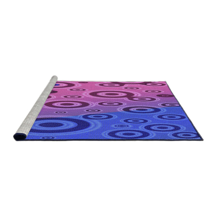 Sideview of Machine Washable Transitional Dark Orchid Purple Rug, wshpat2026pur