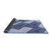 Thickness of Patterned Azure Blue Rug, pat2027blu