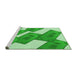 Sideview of Machine Washable Transitional Green Rug, wshpat2027grn