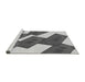 Sideview of Machine Washable Transitional Silver Gray Rug, wshpat2027gry