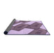 Thickness of Patterned Viola Purple Rug, pat2027pur