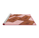 Sideview of Machine Washable Transitional Red Rug, wshpat2027rd