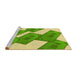 Sideview of Machine Washable Transitional Dark Lime Green Rug, wshpat2027yw